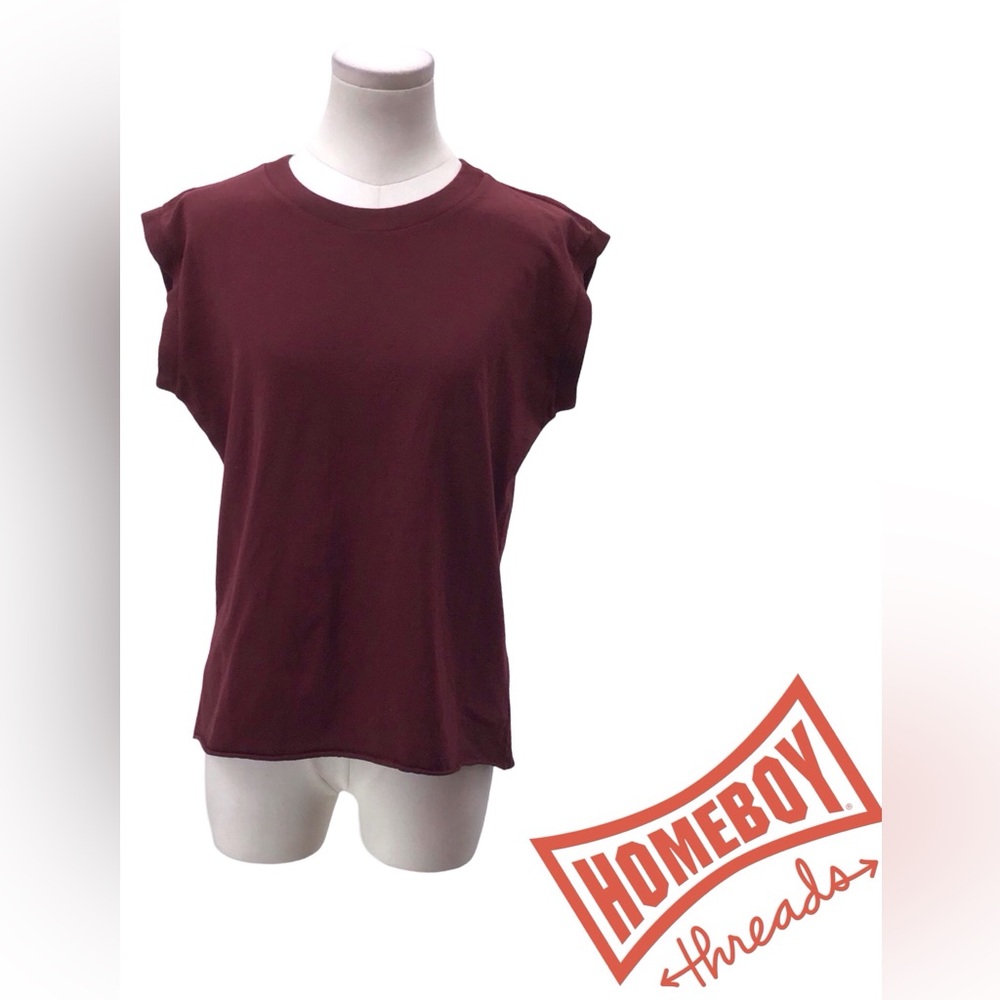 Red Sleeveless Boxy Muscle Tee